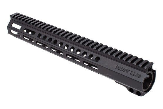 Sons of Liberty Gun Works EXO3 AR 15 free float mlok Handguard features a full length picatinny rail